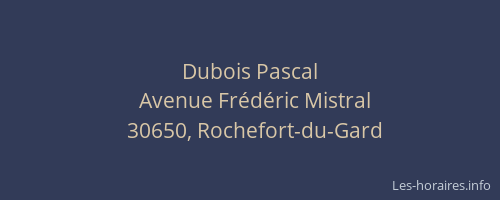 Dubois Pascal