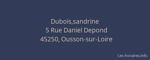 Dubois,sandrine
