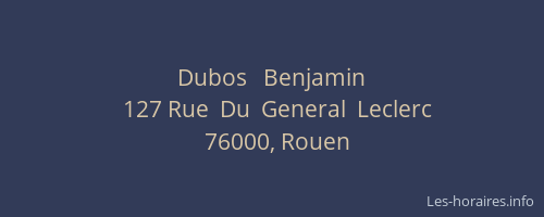 Dubos   Benjamin