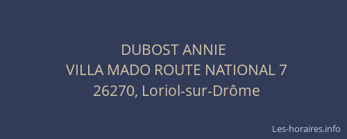 DUBOST ANNIE
