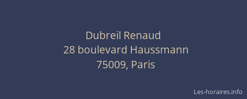 Dubreil Renaud
