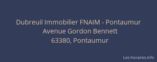 Dubreuil Immobilier FNAIM - Pontaumur