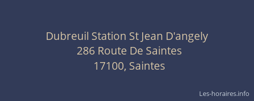 Dubreuil Station St Jean D'angely