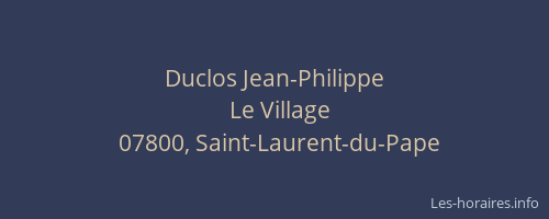 Duclos Jean-Philippe