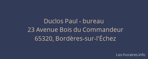 Duclos Paul - bureau