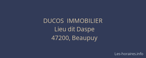 DUCOS  IMMOBILIER