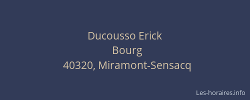 Ducousso Erick