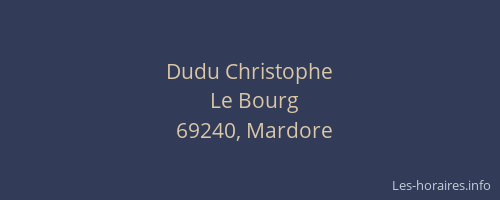 Dudu Christophe