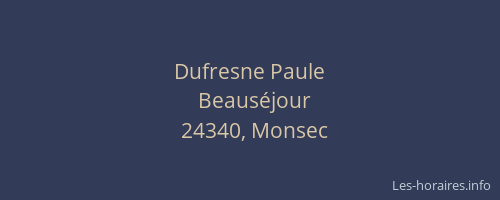 Dufresne Paule