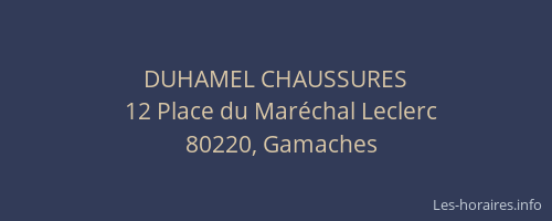 DUHAMEL CHAUSSURES