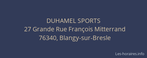DUHAMEL SPORTS