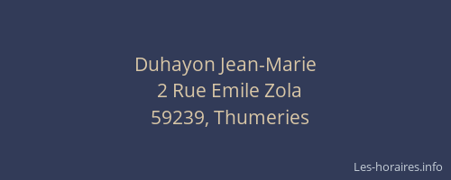 Duhayon Jean-Marie
