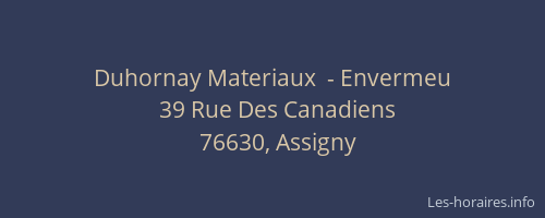 Duhornay Materiaux  - Envermeu