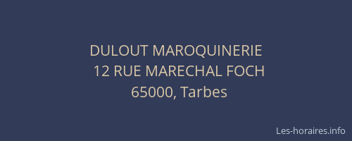 DULOUT MAROQUINERIE