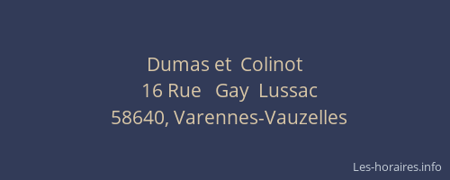 Dumas et  Colinot