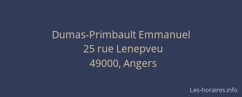 Dumas-Primbault Emmanuel