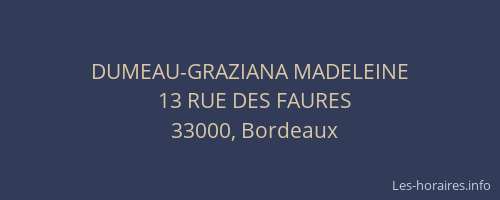 DUMEAU-GRAZIANA MADELEINE