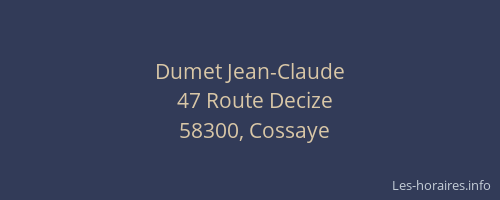 Dumet Jean-Claude