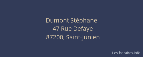 Dumont St&eacute;phane