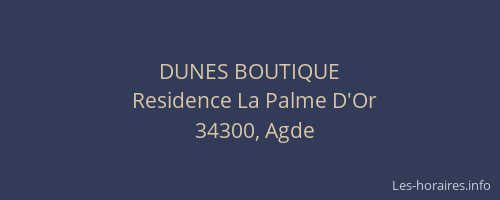 DUNES BOUTIQUE