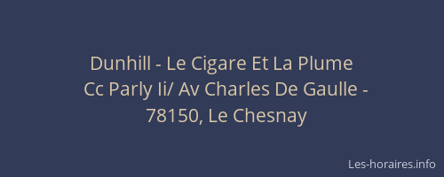 Dunhill - Le Cigare Et La Plume