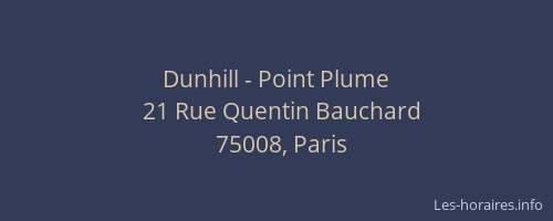 Dunhill - Point Plume