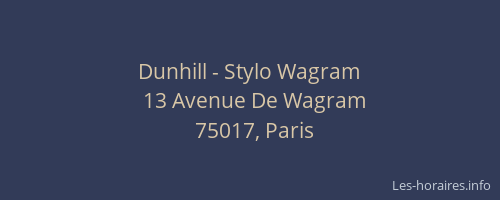 Dunhill - Stylo Wagram