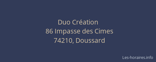 Duo Cr&eacute;ation