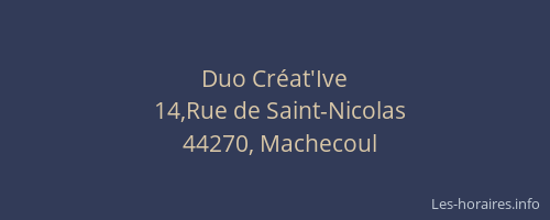 Duo Créat'Ive