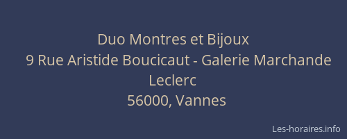 Duo Montres et Bijoux