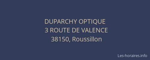 DUPARCHY OPTIQUE