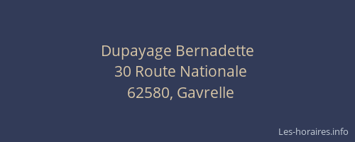 Dupayage Bernadette