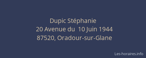 Dupic St&eacute;phanie