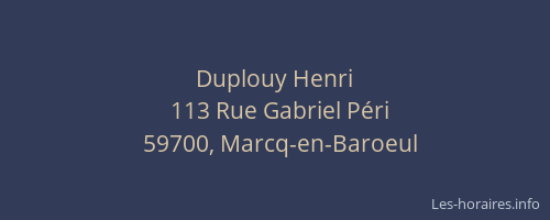 Duplouy Henri