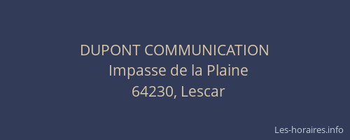 DUPONT COMMUNICATION