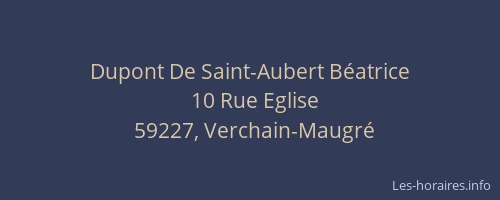 Dupont De Saint-Aubert Béatrice