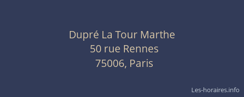 Dupré La Tour Marthe
