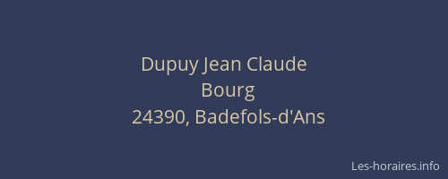 Dupuy Jean Claude