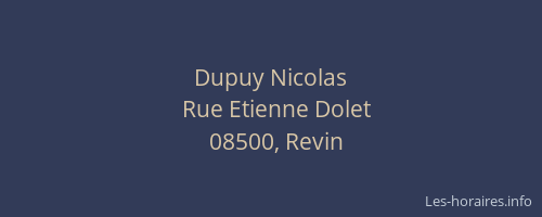 Dupuy Nicolas