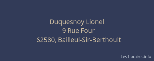 Duquesnoy Lionel