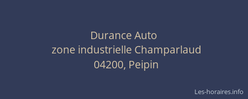 Durance Auto
