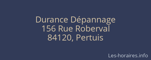 Durance Dépannage