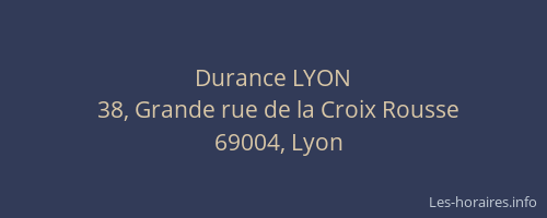 Durance LYON
