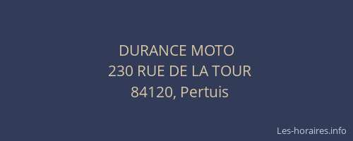 DURANCE MOTO