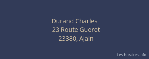 Durand Charles