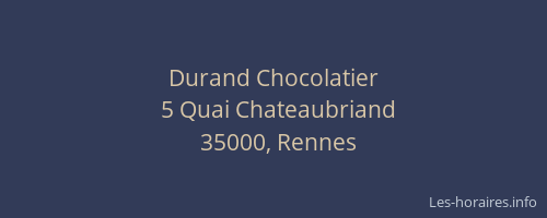 Durand Chocolatier