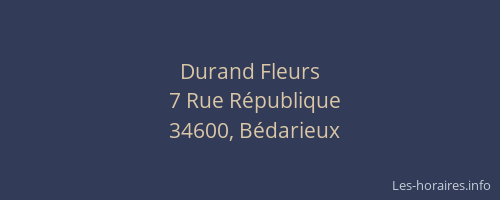 Durand Fleurs