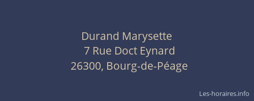 Durand Marysette