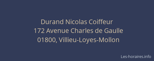 Durand Nicolas Coiffeur