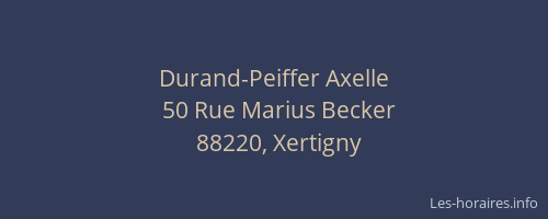 Durand-Peiffer Axelle
